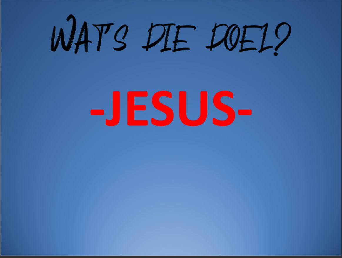 Wat’s die doel?